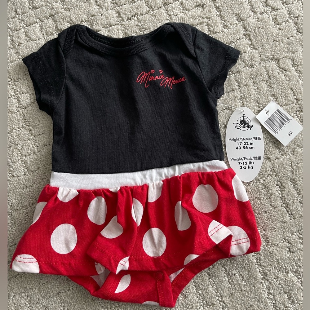 MINNIE MOUSE DRESS/COSTUME/ONESIE- 3mo